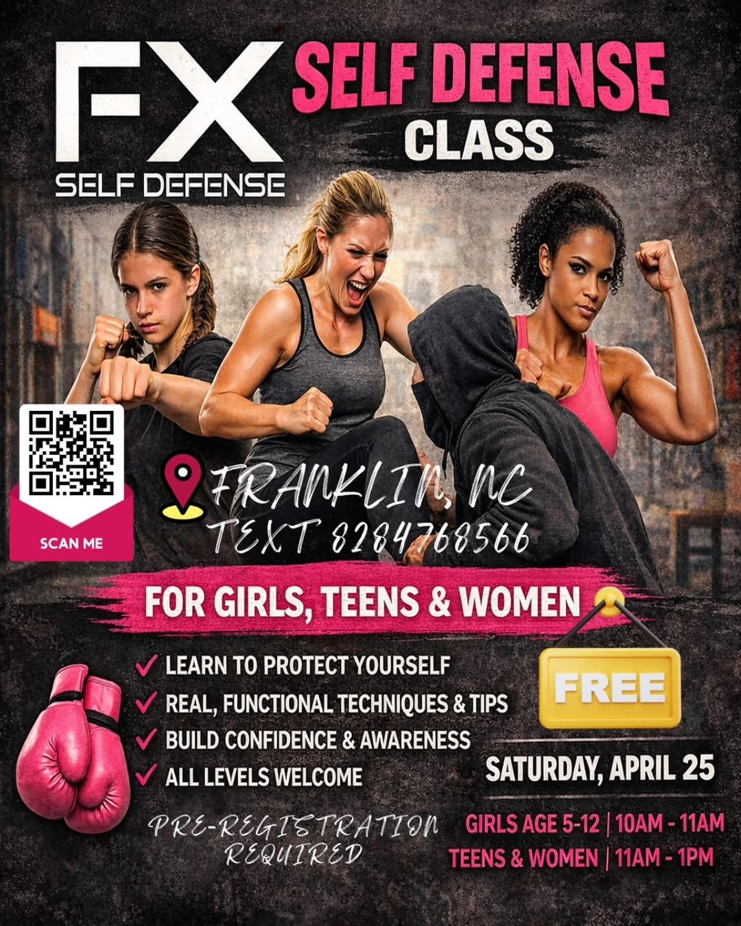 FREE Women's Self Defense Class at FX Self Defense in Franklin, NC